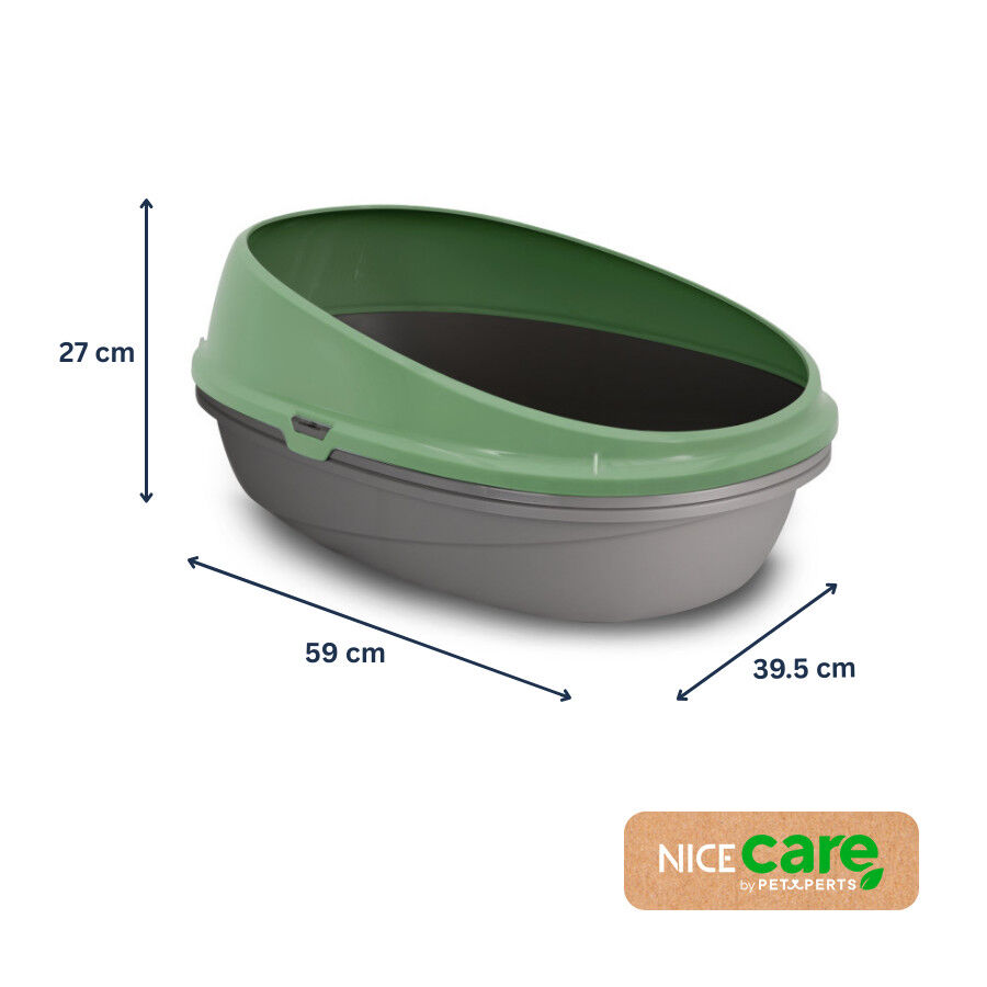 Nice Care Eco Bandeja Sanitaria Redonda Verde para gatos, , large Imagen numero 2